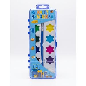 Happy Hanukkah Watercolor Paint Set for Kids 24 Pcs