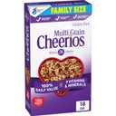 Multi Grain Cheerios, Heart Healthy Breakfast Cereal, Gluten Free, Family Size, 18 oz (EXP 04/01/27)