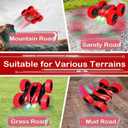 Remote Control Stunt Car Toys - Birthday Gifts Ages 6 7 8 9 10 11 12 Year Old Boys Kids Toddler Girls Best Presents Christmas Ideas Rechargeable Rc Racing Vehicle Outdoor (Red)