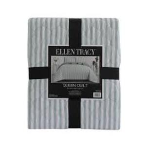 Ellen Tracy Quilt - Green/White, Queen