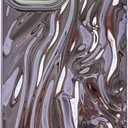 Caseative for iPhone 12 Pro Case,Pleated Water Ripple Chrome Wave Pattern Soft Phone Case (Purple)
