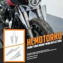 Motorcycle Fork Mount Wind Deflectors Fit for Harley Road King Street Glide Electra Glide FLHT FLHR FLHX 1995-2024 (Chrome)