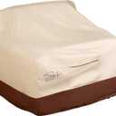 Signature Living Outdoor Waterproof Patio Chair Covers, Durable 600D UV-Coated Polyester Outdoor Chair Covers for All-Weather Protection (Tan, Large 40 Inch)