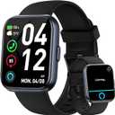 Smart Watches for Men Android & iPhone, 1.8" Alexa Builtin Smartwatches Fitness Tracker Watch with Bluetooth Calls, IP68 Waterproof, Heart Rate/Sleep/SpO2 Monitor, 110 Sport Modes  Black