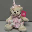 Oitscute Small Baby Teddy Bear with Cloth Cute Stuffed Animal Soft Plush Toy 10" (Pink Dress with Rabbit)