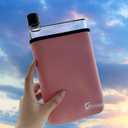 Flat Water Bottle 14oz with Cup Sleeve,Portable Clear Reusable Slim, Leak Proof Cup for Activity Outdoor Gym Camping Travel,Fits in Pocket &Random Corner.