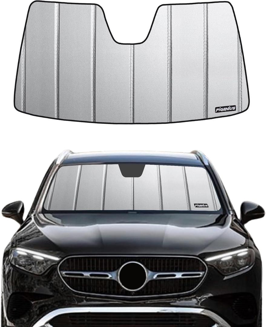 Windshield Sun Shade for Mercedes-Benz GLE/GLS SUV 2020-2025, Custom Front Window Sunshade- Safeguard