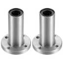 uxcell LM12UU Extra Long Round Flange Linear Ball Bearings, 12mm Bore Dia, 21mm OD, 57mm Length (Pack of 2)