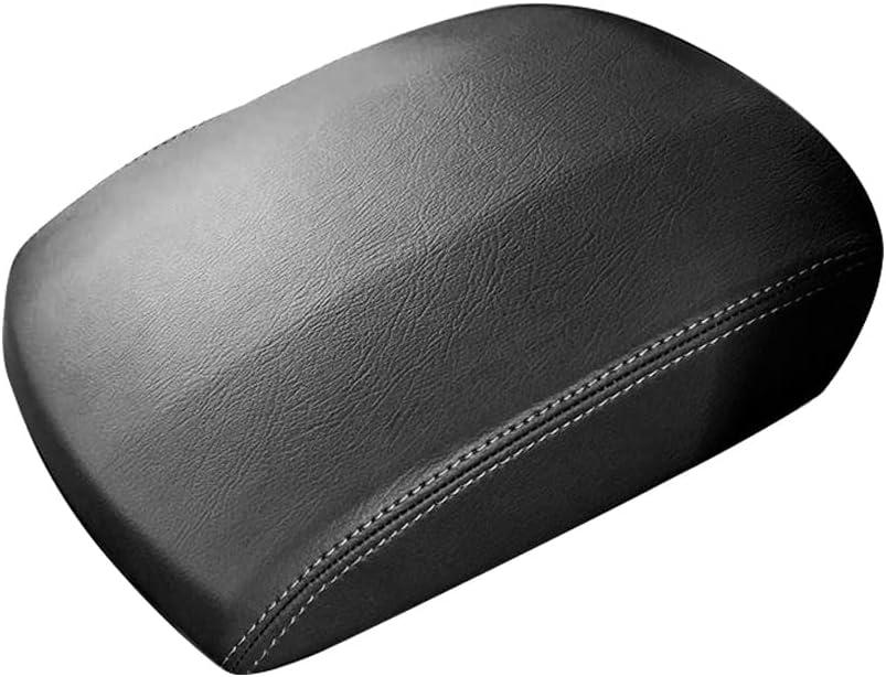 A ABIGAIL Center Console Armrest Cover Compatible with 2009 2010 2011 2012 2013 2014 2015 Honda Pilot Auto Leather Suture Console Lid Cover Replacement(Black)