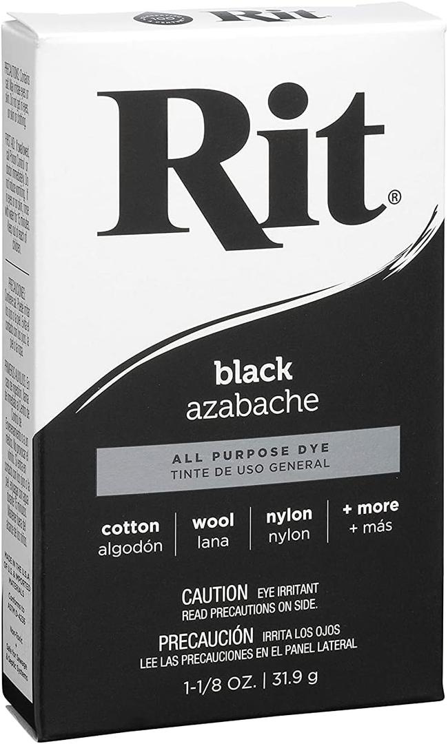 Rit All-Purpose Powder Dye, Black (42809) (1-1/8 oz (Pack of 1))