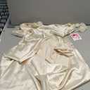 Phicia Summer Satin Spaghetti Strap V Neck Midi Dresses for Women Wedding Guest Elegant Flower Backless Cocktail Formal Dress, Size L