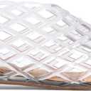 Red Jelly Mesh Ballet Flats for Women Adult Clear Hollow Jelly Sandals Beach Ballerina Jellies Shoes (6, White)