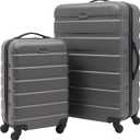 Travelers Club Harper Luggage, Charcoal, 2 Piece Set
