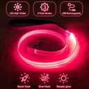 Colaseeme Light Up Dog Leash, LED Pet Leashes USB Rechargeable, Glow Safety Dogs Lights at Night (4FT,Pink)
