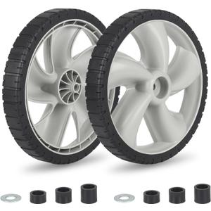 GICOOL 12 Inch Rear Wheels for Arnold 490-324-0002, Replacement 12x1.75" Plastic Wheels for Lawn Mowers, 1/2" Axle Bore, 2-Pack