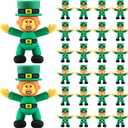 Hanaive 24 Pcs St Patricks Day Leprechaun Figurine Mini Leprechaun Toys PVC Miniature Irish Figurines Green Decor for St Patricks Day Party Hide and Seek Garden Table Decorations, 2.4 x 2.4 Inche