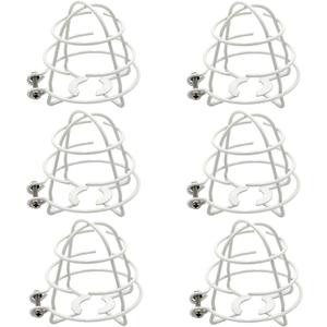 (6 Pack) 1/2" Fire Sprinkler Head Cage Guard Protector Fire Extinguishing System Sprinkler Bracket White