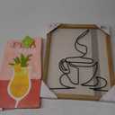 DI CA11X14 Coffee Wire & Linen Art & 1 Pineapple Cocktail FR Kitchen Towel