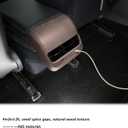 ABS Rear Center Console Air Vent AC Vents Cover Trim for Tesla Model 3 & Model Y 2017-2021 (Pear Wood Grain)