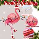 Buryeah 6 x 13 ft Christmas Flamingo Garage Door Decorations Christmas Garage Door Banner Large Flamingo Backdrop Holiday Cover Murals for Xmas Indoor Outdoor House Wall