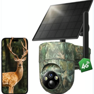 2pcs LIWAN Cellular Trail Camera, 4G LTE SIM Card Included, Solar Game Cellular Camer, Camouflage 