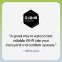 TP-Link Deco 7 BE25 BE5000 Dual-Band Wi-Fi 7 Mesh Extender  Up to 2,800 sq. ft., Dual 2.5G PoE+ Ports, IP65 Waterproof, MLO, Multiple Mounting Options, Secure by Design, 1-Pack