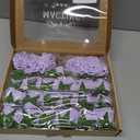 MACTING Artificial Lavender Flowers 30PCS Real Touch Fake Flowers with Stem Soft Foam Roses DIY Wedding Bouquet Boutonniere Table Centerpieces Party Summer Home Decorations