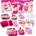 Kangaroo 28 Pack Strawberry & Cherry Scented Valentines Day Cards with Envelopes Bulk - Valentines Day Cards for Kids School Classroom Exchange Gifts - Greeting Cards Party Favors Valentines Cards Bulk