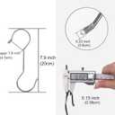 12 Pack 7.9 Inch Extra Long Shower Curtain S Hooks Stainless Steel Heavy Duty for Hanging
