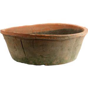 HomArt Rustic Terra Cotta Bulb Pot, Large, Antique Red, 1-Count