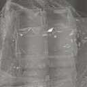 Wenqik 8 Pcs 2 Tier Acrylic China Plate Display Stands Clear Dinnerware Easel Display Stand China Platters Setting Plate Racks for Kitchenware Plates Cabinet Organizer