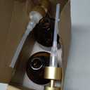 AmazerBath Amber Glass Soap Dispenser, 2 Pack Vintage Brown Bottle with Stainless Steel Pump,17 Oz Hand Dish Soap Dispenser Bottle, Modern Soap Dispensers for Bathroom Kitchen