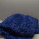 OLANLY Navy Blue Round Rugs for Bedroom - Machine Washable, 8 ft Circle Area Rugs for Living Room, Soft and Fluffy Shaggy Carpet for Teen Girls and Boys, Nursery Rooms, Dorms, Home Decor Aesthetic