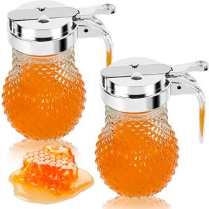 2Pcs 8oz Syrup Dispenser Honey Pot Glass Honey Dispenser Jar, Maple Syrup Dispenser, Honey Container, Commercial Quality With Handle Honey Dispenser Jar for Home Kitchen Honey & Syrup Storage 2Pcs 8oz Syrup Dispenser Honey Pot Glass Honey Dispenser Jar, Maple Syrup Dispenser, Honey Container, Commercial Quality With Handle Honey Dispenser Jar for Home Kitchen Honey & Syrup Storage
