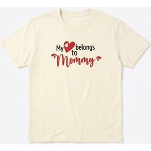 Mothers Day Shirt for Toddler Girls Boys Kids, I Love My Mama Tee, Happy Mothers Day T-Shirt Tees Cream,150/72