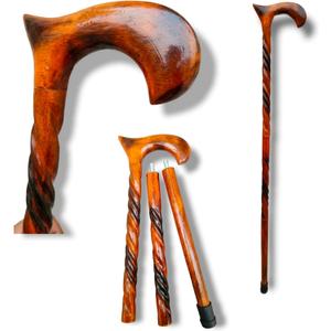 Walking Stick Cane Men Canes Wooden Sticks Handcrafted Best Wood for Men and Women Senior Fancy Foldable