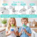 Morlike Living Water Bottle Spout Adapter, Silicone Baby Water Bottle Adapter for Toddlers, Protects Kids Mouth - No Spill & BPA Free (Mix - 4 Pack)