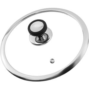 Woogim Cookware 4mm Tempered Glass Lid, Pan Lid 9 Inch with Silicone Handle,Vented Design for Steam Control,Oven & Dishwasher Safe up to 480,Universal Glass Covers for Frying Pan Wok Pot Skillet