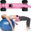 Hip Thrust Belt - Dumbbell Hip Thrust Belt - Premium Leather Thickened & Widen, Comfortable for Dumbbells, Kettlebells or Plates, Slip Padding, Gym or Home Workouts (pink)
