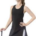 Womens Tennis Dress Athletic Dress with Built-in Shorts Pockets-Golf Workout Adjustable Straps Summer for Women Outfits (Black, L)