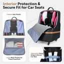 Car Seat Travel Bag for Airplane with Wheels, 4 Spinner Wheels, 900D Heavy Duty Padded Carseat Travel Bag, Ergonomic Backpack with Waist Support, Universal Fit for Convertible Infant Seats