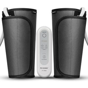 FIT KING Calf Massager for Circulation and Muscle Recovery, Air Compression Device for Calves, Relives Muscle Soreness and Swelling Pain, Helpful for Edema and RLS