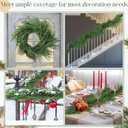 2Pcs 9Ft Scented Christmas Norfolk Pine Garland Real Touch Winter Fir Scent Artificial Pine Garlands Deluxe Norfolk Cedar Garland for Holiday Indoor Table Fireplace Wall Mantle Stair Home Decor