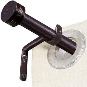 WORLD RODS Adjustable Curtain Rods-18 to 144 Inches,1 Inch Modern Metal Drapery Rods, Adjustable Heavy Duty Curtain Pole with Simple End Caps