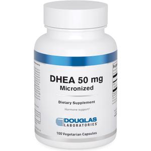 Douglas Laboratories DHEA 50 mg Capsules - Micronized - Supports Hormone Balance, Immunity, Brain, Bone Health & Metabolism* - Non-GMO - 100 Vegetarian Capsules