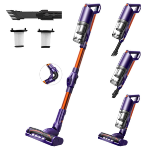 Whall Cordless Vacuum Cleaner, Upgraded Strong Suction Brushless Motor Cordless Stick Vacuum Cleaner, Lightweight Handheld Vacuum for Home Pet Hair Carpet Hard Floor, up to 55mins Runtime,Blue