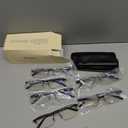 Gaoye 6 pack 1.25 Executive Style Reading Glasses Men - Durable Readers with Blue Light Filtering- Comfortable Fit with TR90 Frames (Black)