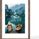 16x24 Picture Frame, Rustic Brown Wood Style, Wall Mounting