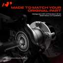 A-Premium 2 x Rear Wheel Bearing and Hub Assembly with ABS & 5-Lug