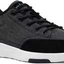 Men's Orthopedic Walking Fashion Sneakers: Breathable Sneakers for Mens, Stability Supportive Walking Shoes for Neuropathy, Cushioned Canvas Shoes for Plantar Fasciitis Black Size 42